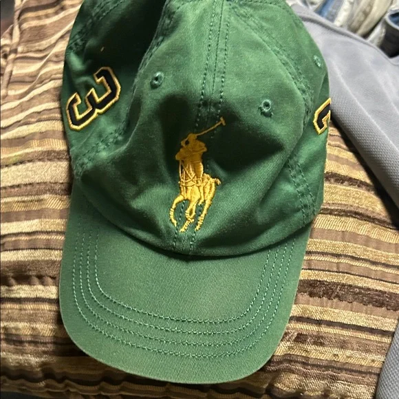 Polo by Ralph Lauren Green Cap with Yellow Logo - Picture 1 of 6